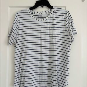 Albion Navy and White Striped Tee